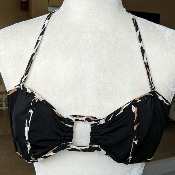 Nanette Lepore Other - 💛NANETTE LEPORE animal Print Trim BIKINI TOP